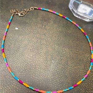 New Colorful Beaded adjustable length Necklace vibrant bold colorful beachy